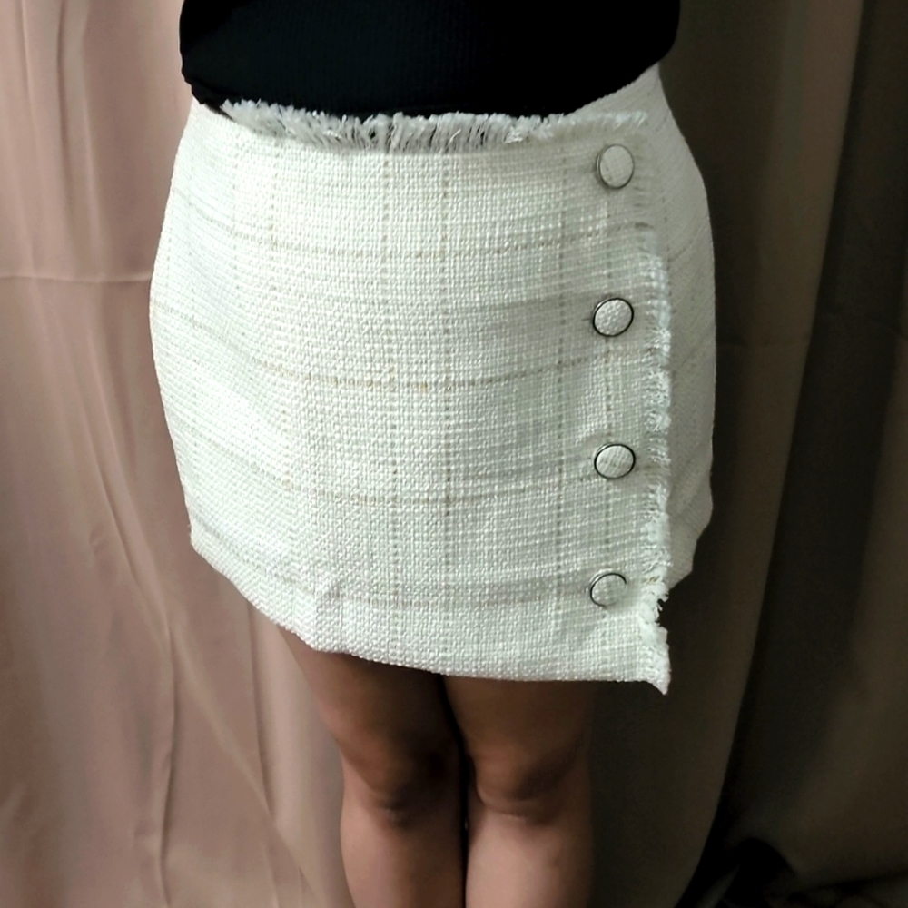 Button Wrap Skirt